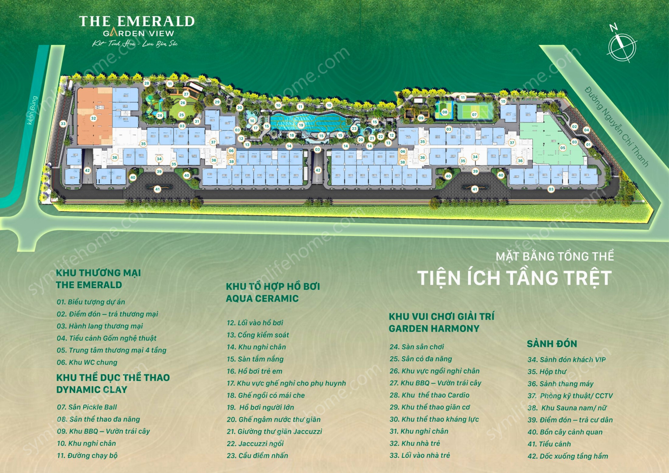 Tiện ích The Emerald Garden View_tầng Trệt
